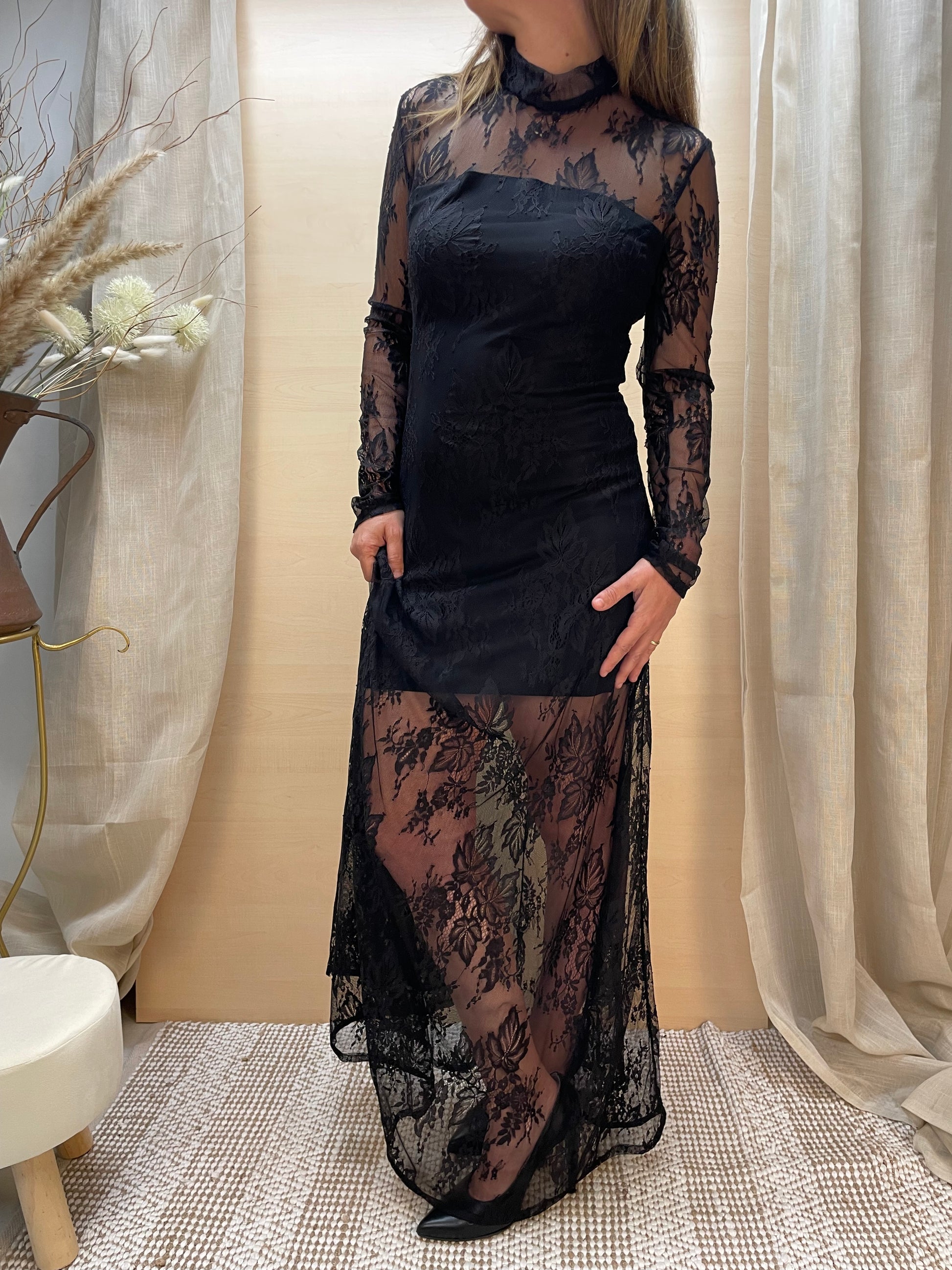 Lace Dress Abito Pizzo Nero H&m Lace Dresses Maxi, Slip, Long-Sleeved Cocktail H&M US Lace Dress Abito Pizzo Nero H&m Lace Dresses Maxi, Slip, Long-Sleeved Cocktail H&M US