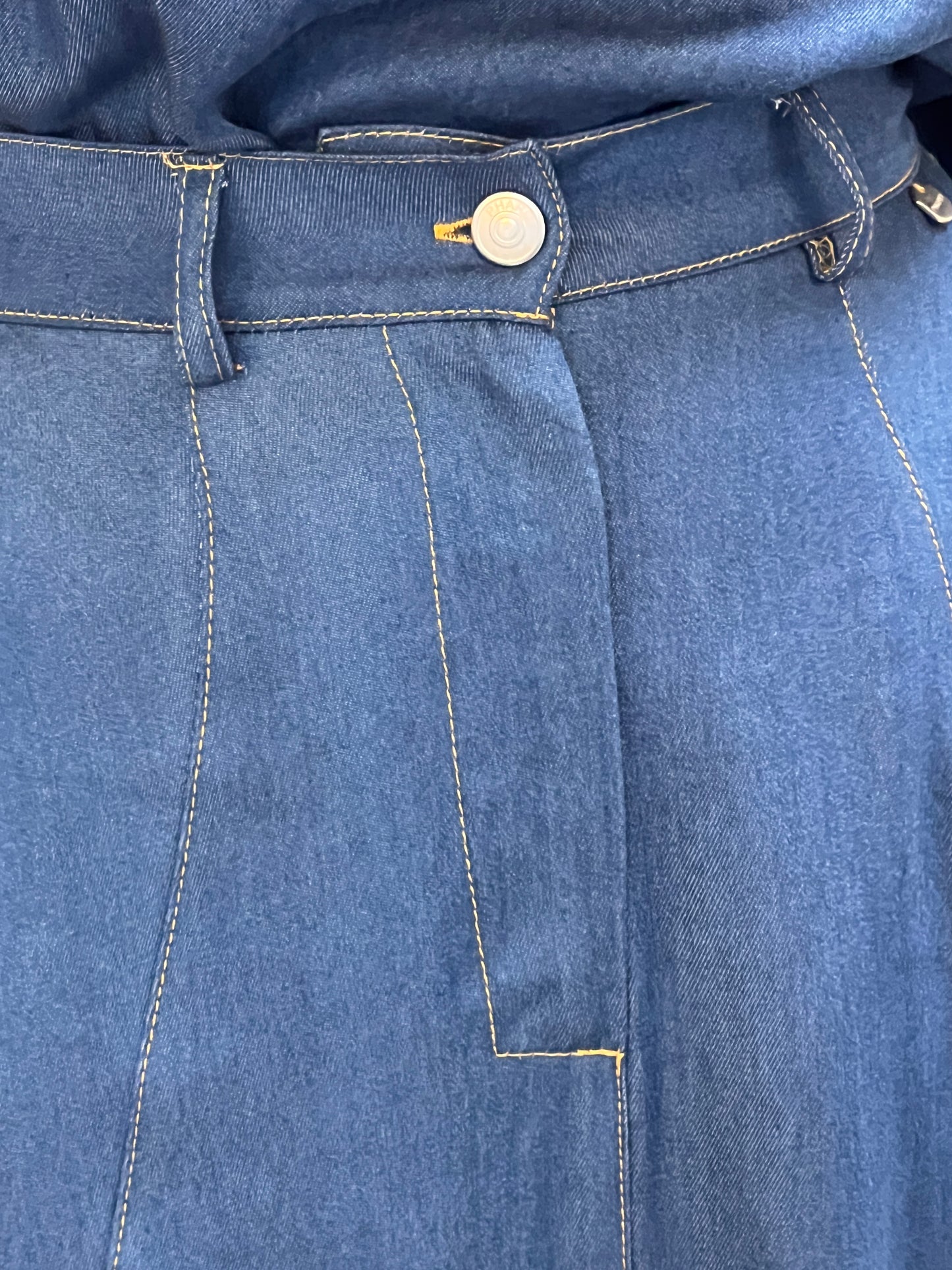 Gonna lunga in chambre denim