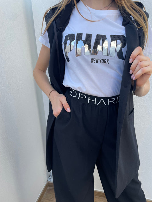T-shirt PHARD con strass - in cotone