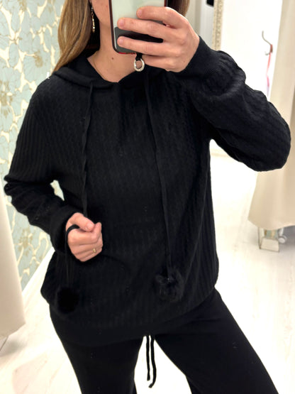 Tuta in maglia Giselle - Nero