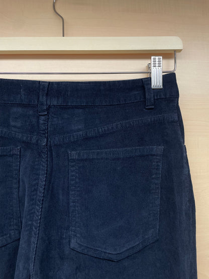 Pantaloni in Velluto a coste sottili - Blu navy