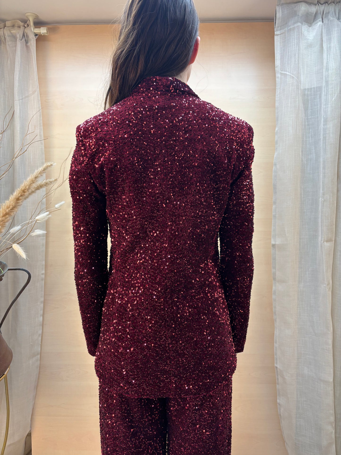 Giacca Tailleur in paillettes - rosso