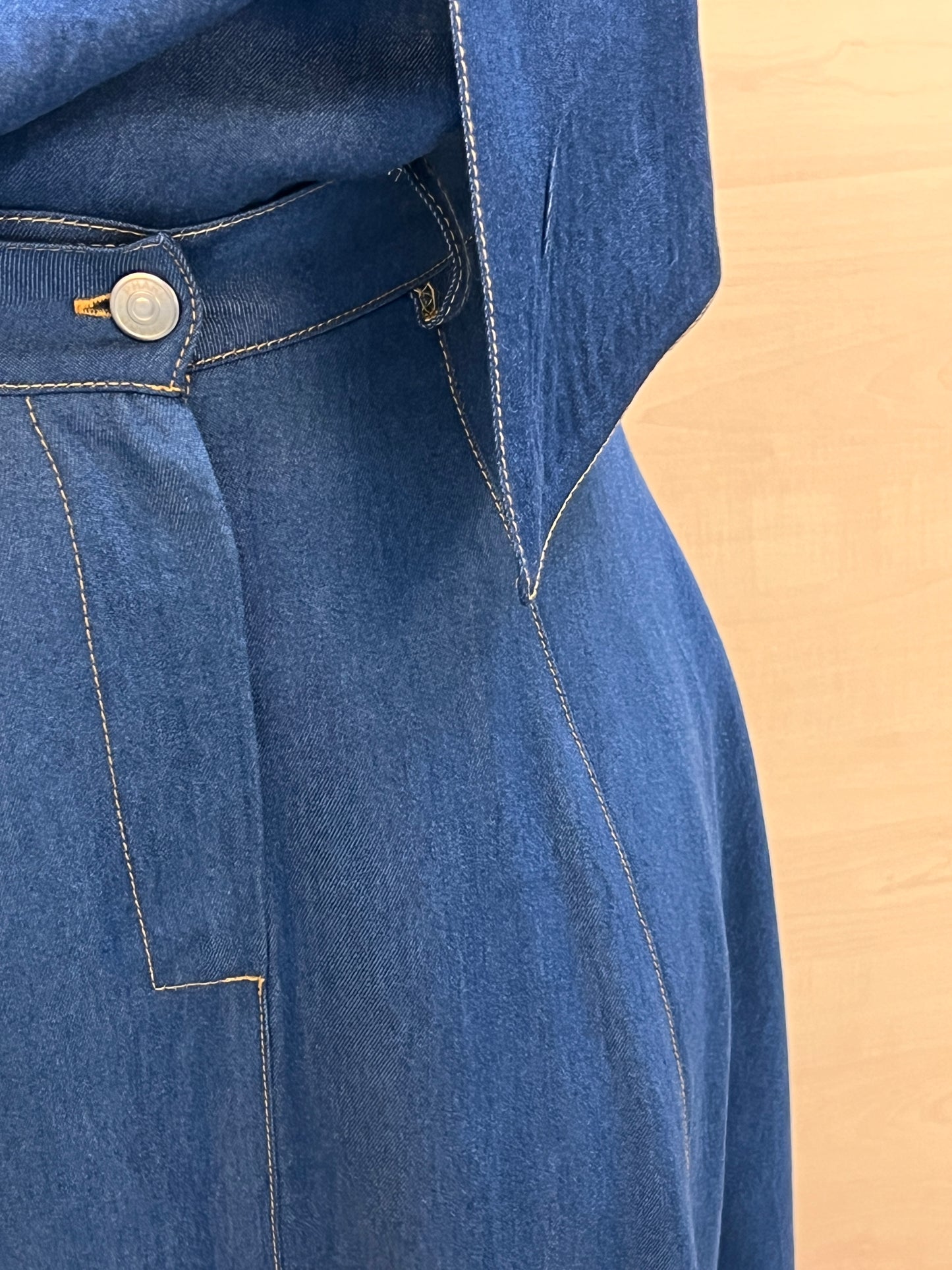 Gonna lunga in chambre denim