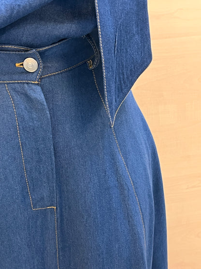 Gonna lunga in chambre denim