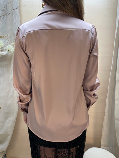 Camicia fluida rosa