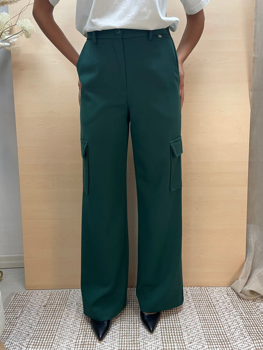 Pantalone cargo a colonna - verde Gucci