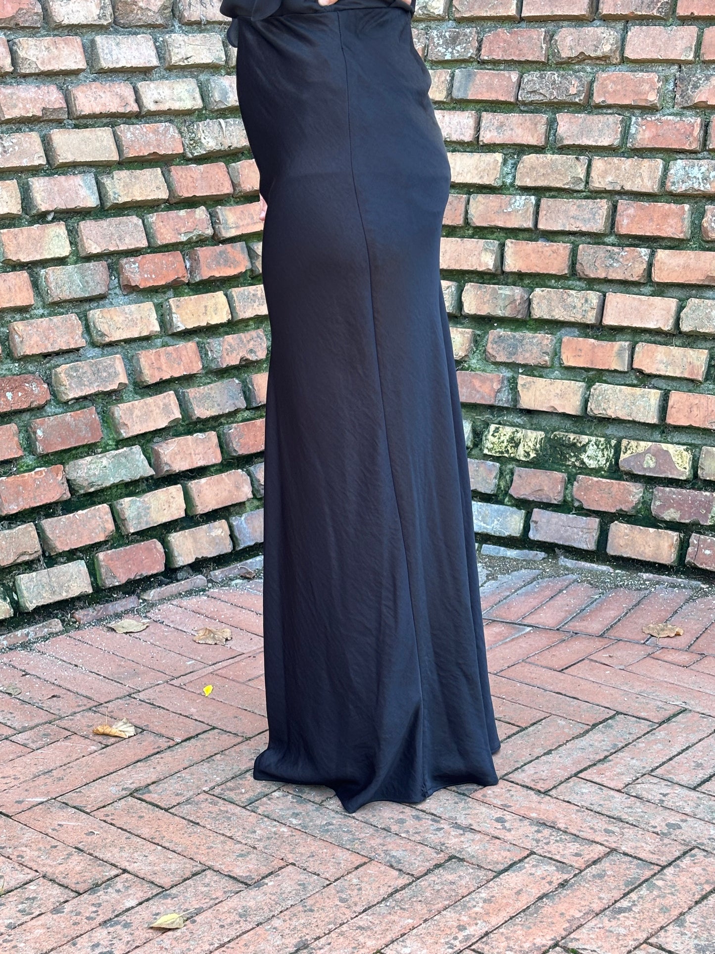 Gonna Midi sirena cangiante - Nero