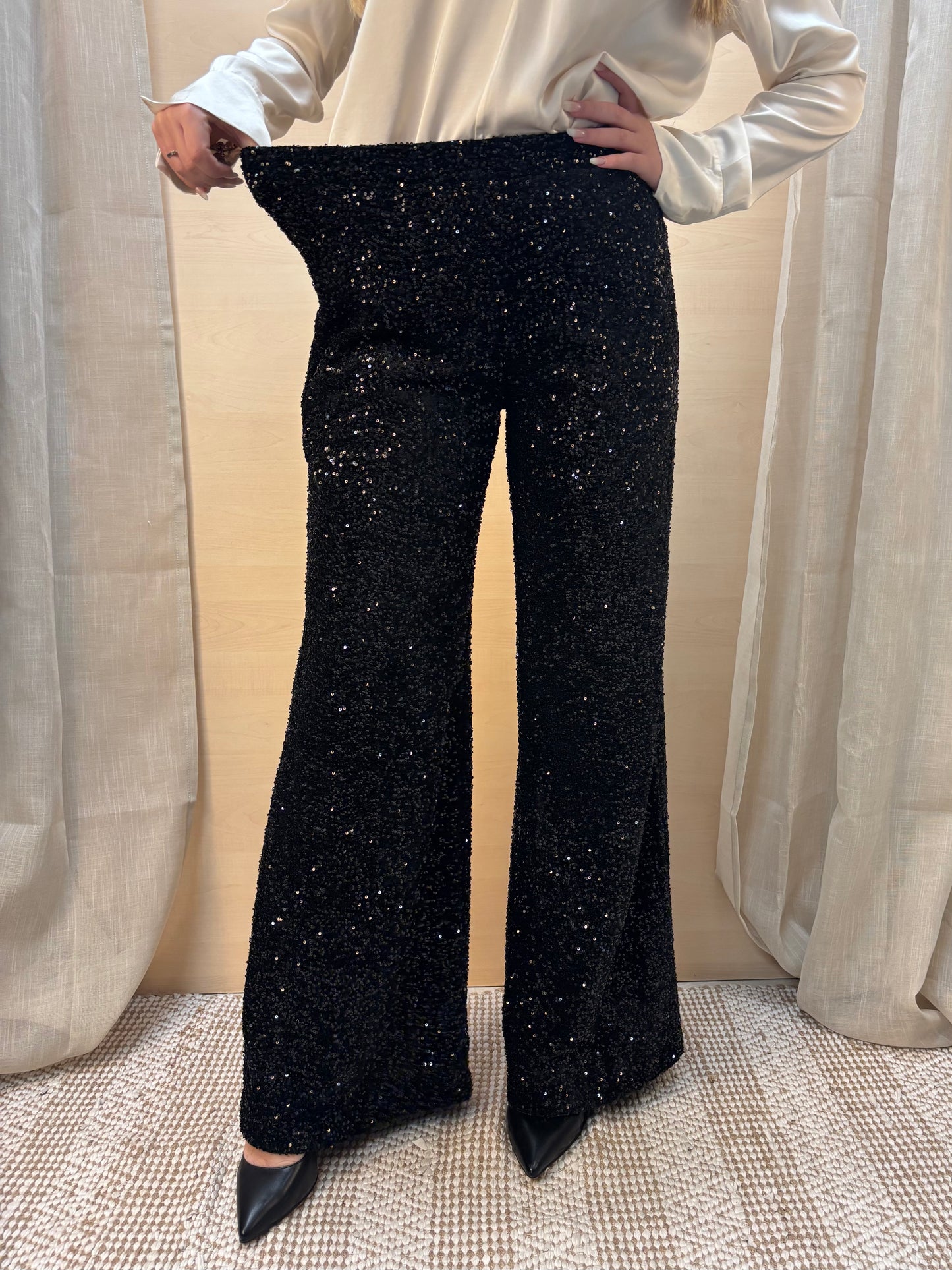 Tailleur completo in paillettes - nero