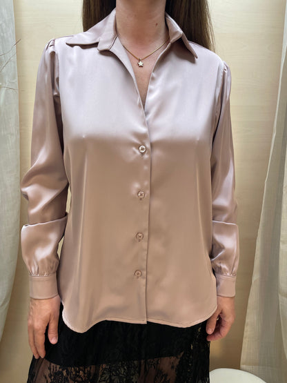 Camicia fluida rosa