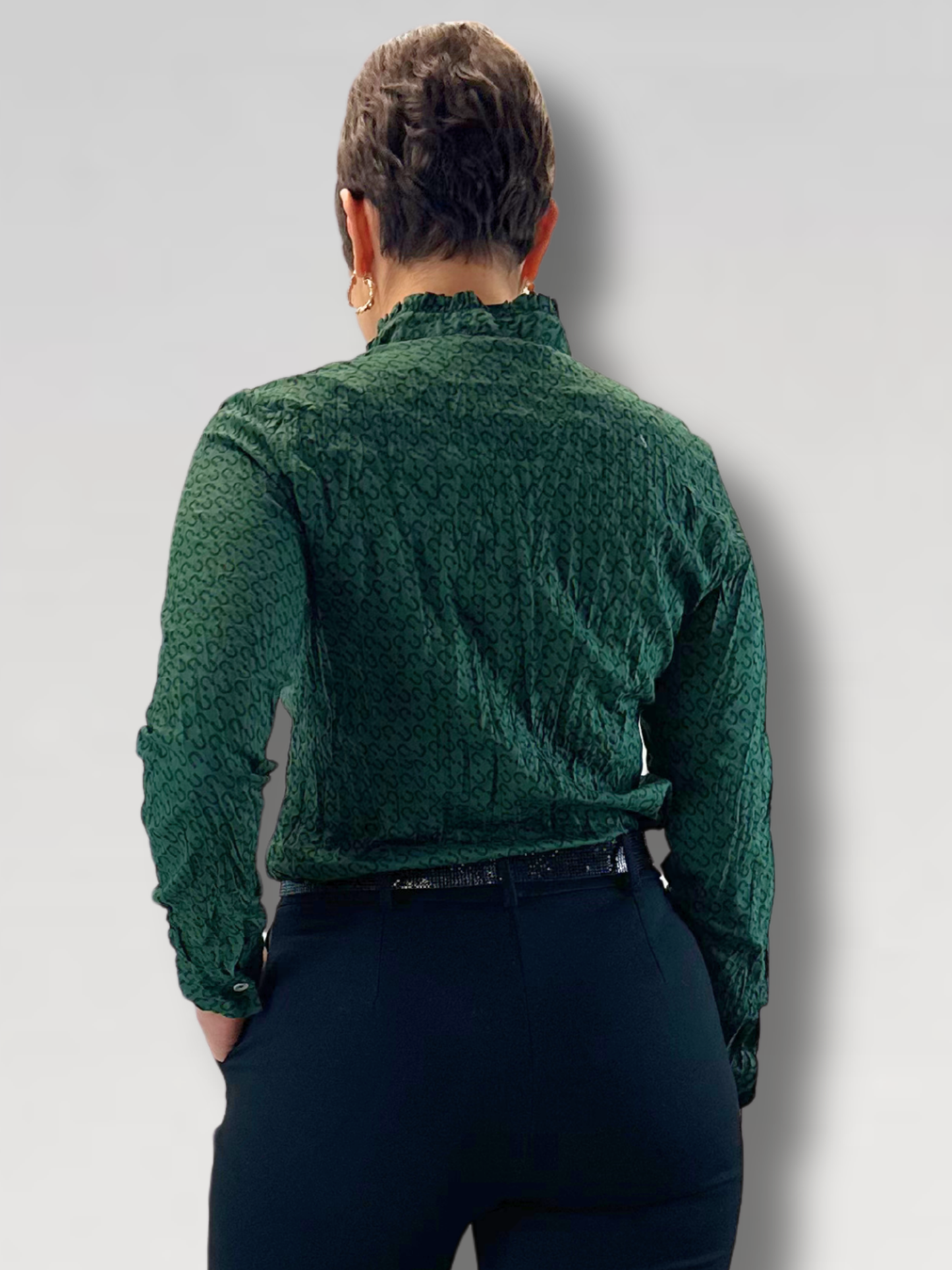 Camicia ferri di cavallo in cotone bio - Verde