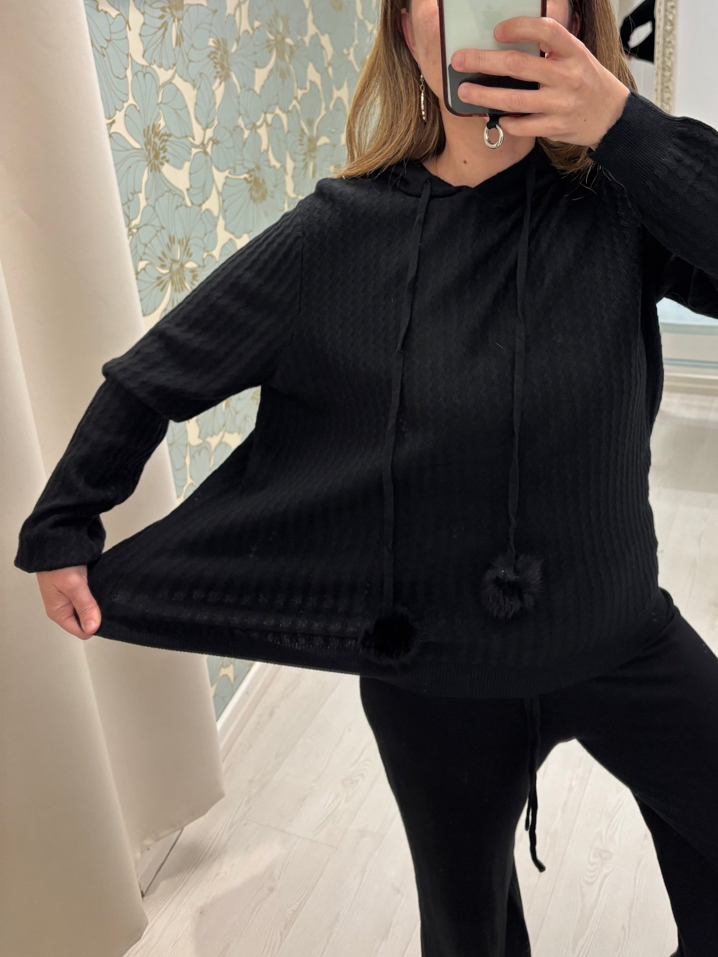 Tuta in maglia Giselle - Nero