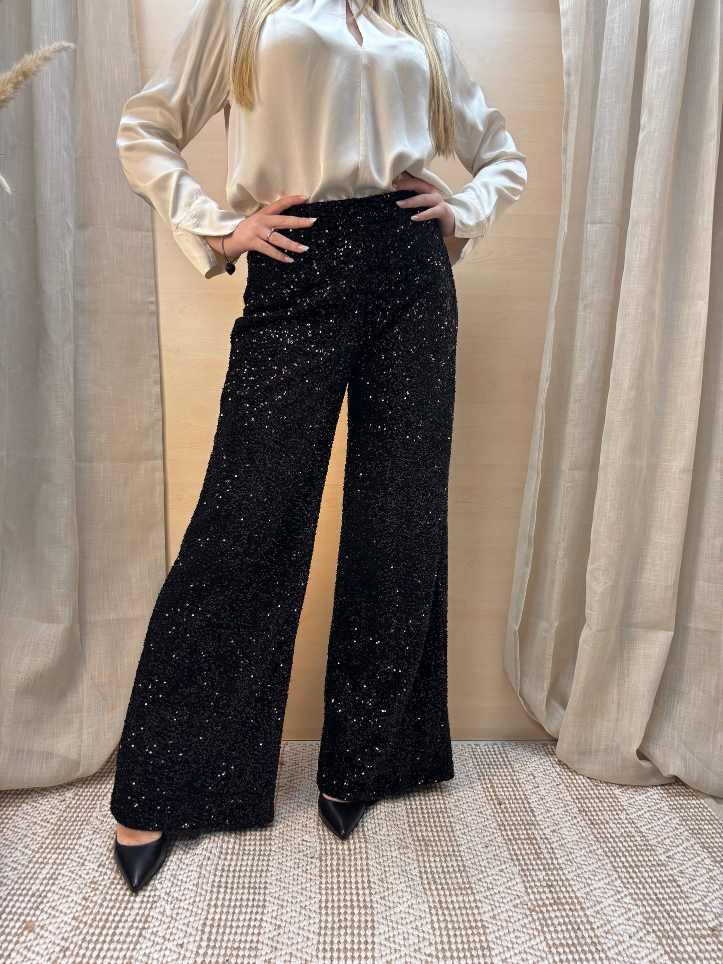 Tailleur completo in paillettes - nero