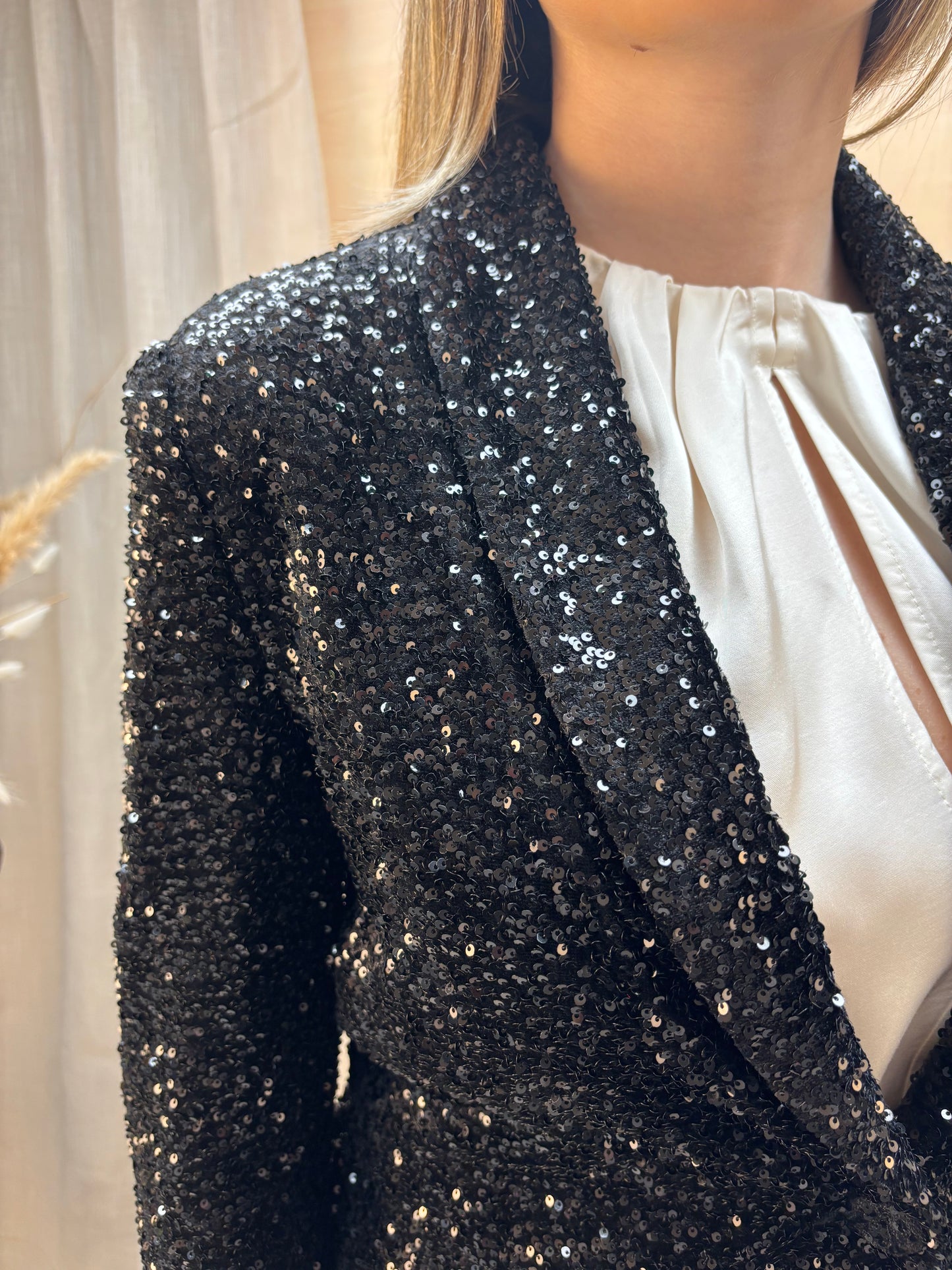 Tailleur completo in paillettes - nero