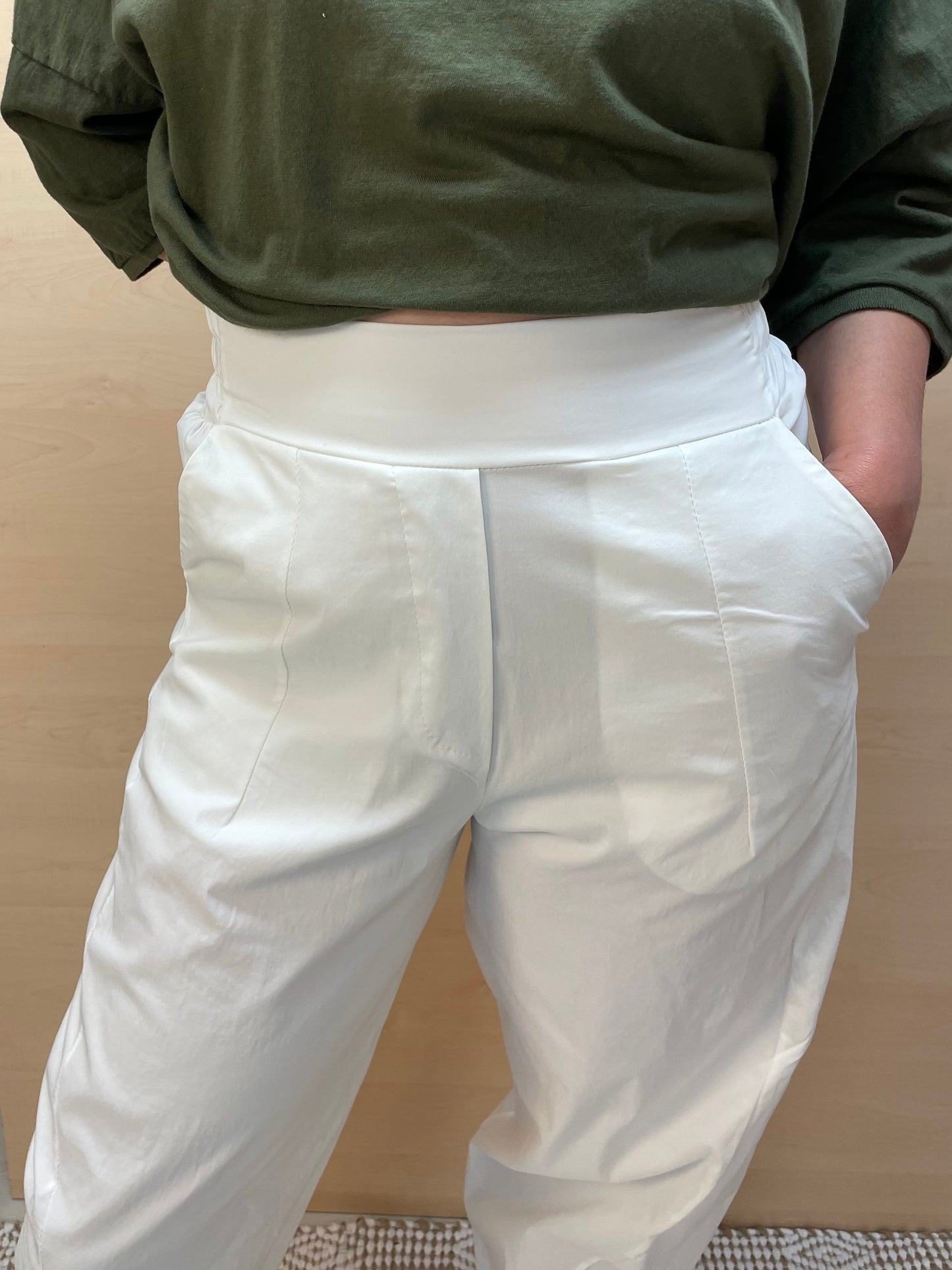 Pantalone balloon bianco - in bengalina