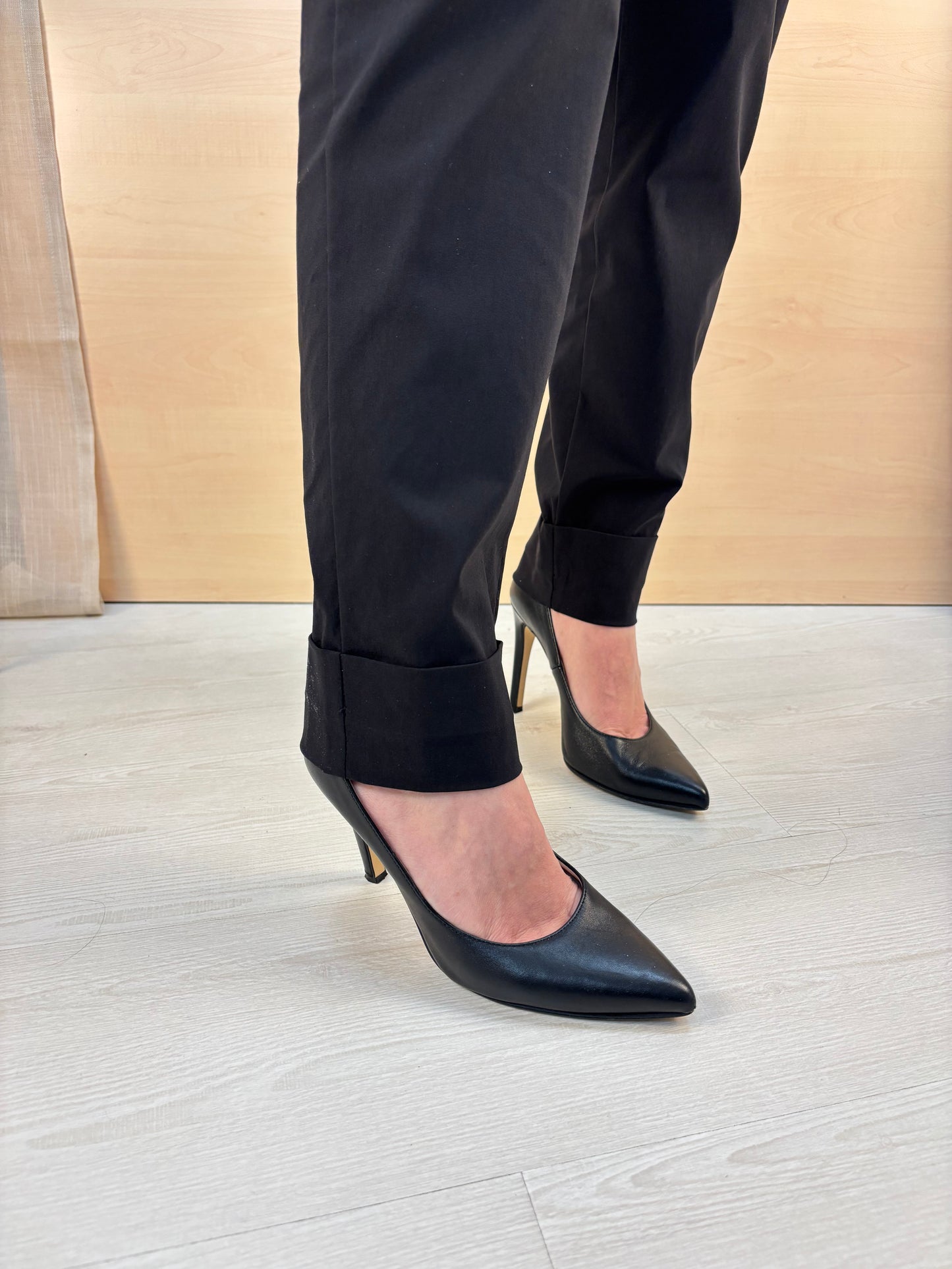 Pantalone in bengalina nero – Karma | Made in Italy