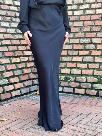 Gonna Midi sirena cangiante - Nero