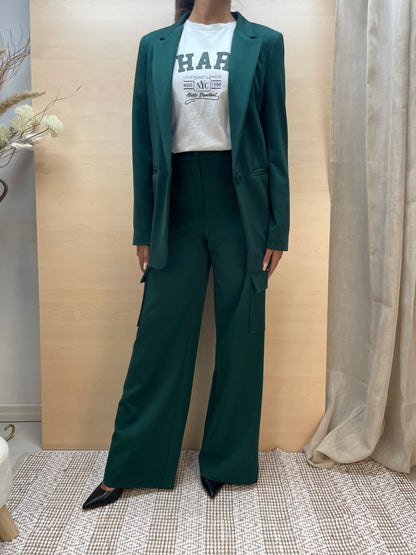 Pantalone cargo a colonna - verde Gucci
