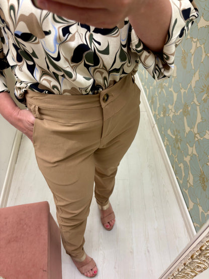 Pantalone Torino - in bengalina camel