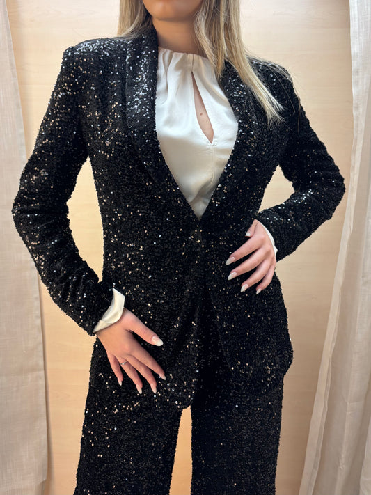Giacca Tailleur in paillettes - nero
