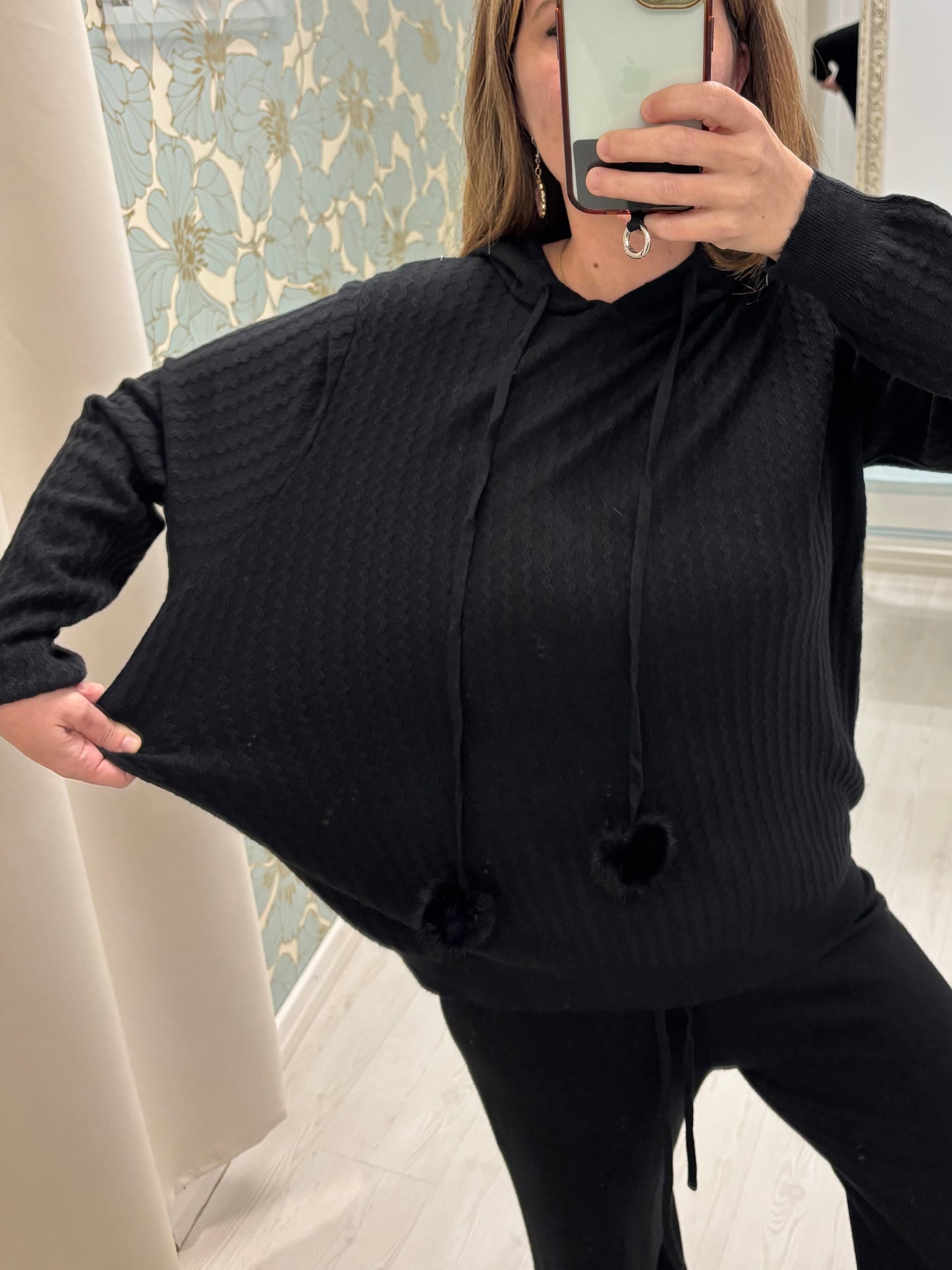 Tuta in maglia Giselle - Nero