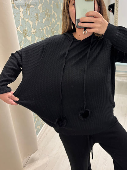 Tuta in maglia Giselle - Nero