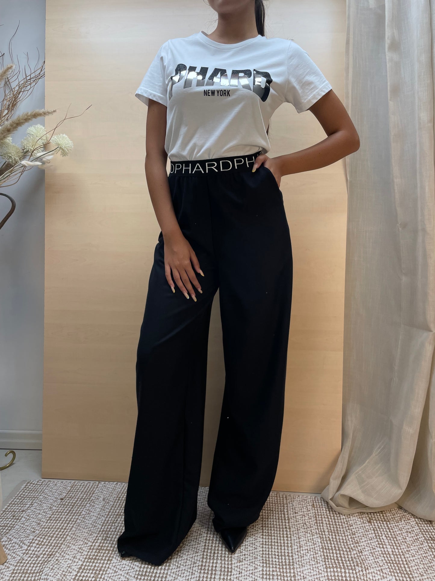 T-shirt PHARD con strass - in cotone