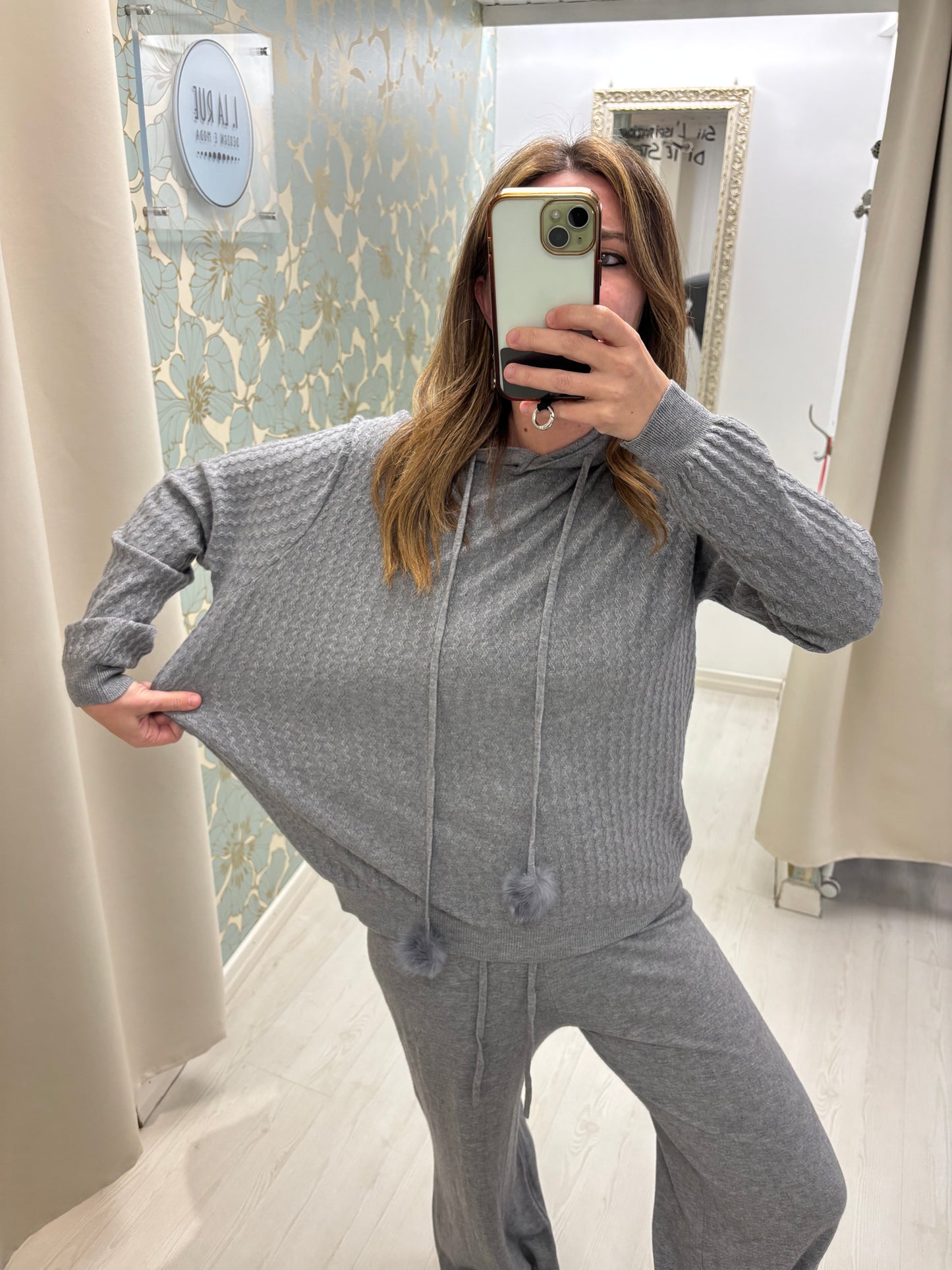 Tuta in maglia Giselle - Grigio