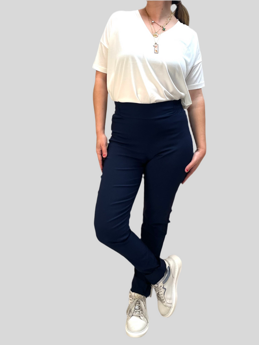 Pantalone One - in bengalina blu