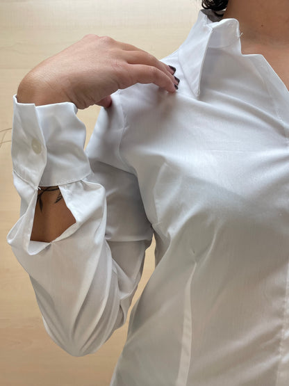 Camicia bianca - in cotone e Lyocell