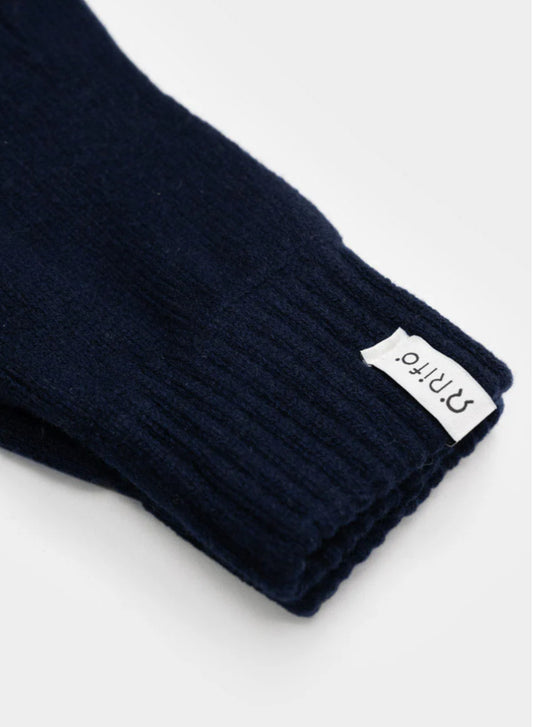 Pierpaolo - Blu - guanti uomo Cashmire rigenerato