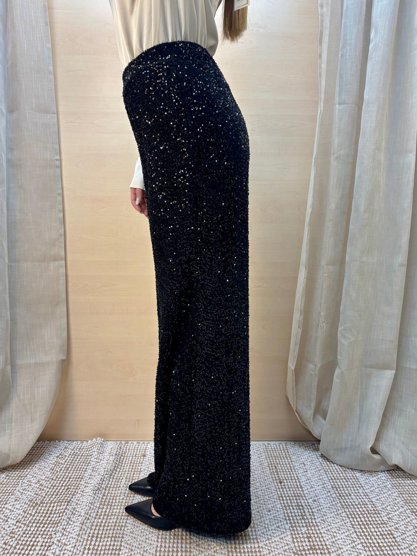 Tailleur completo in paillettes - nero