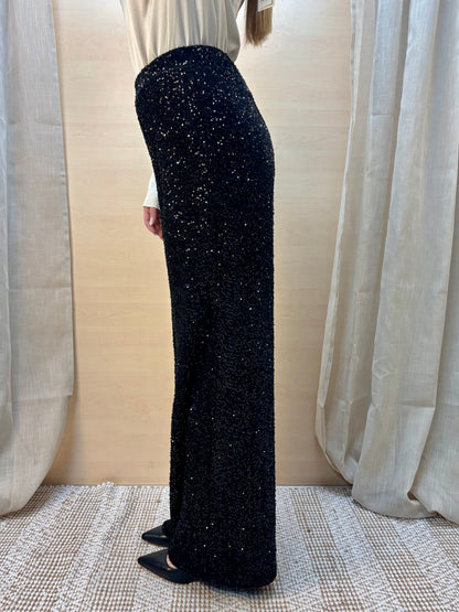 Tailleur completo in paillettes - nero