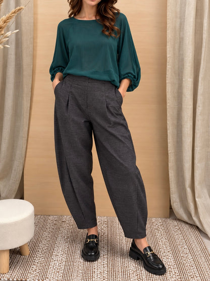 Pantalone Balloon - Nero mélange