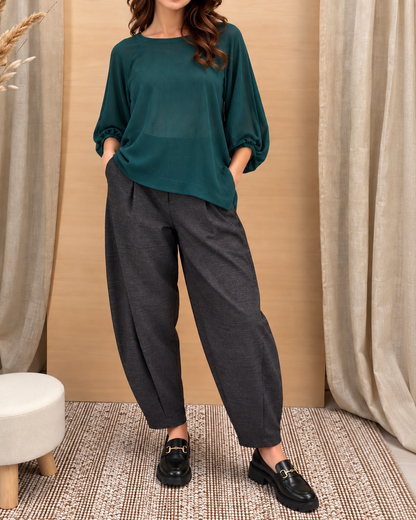 Blusa kimono - verde bottiglia