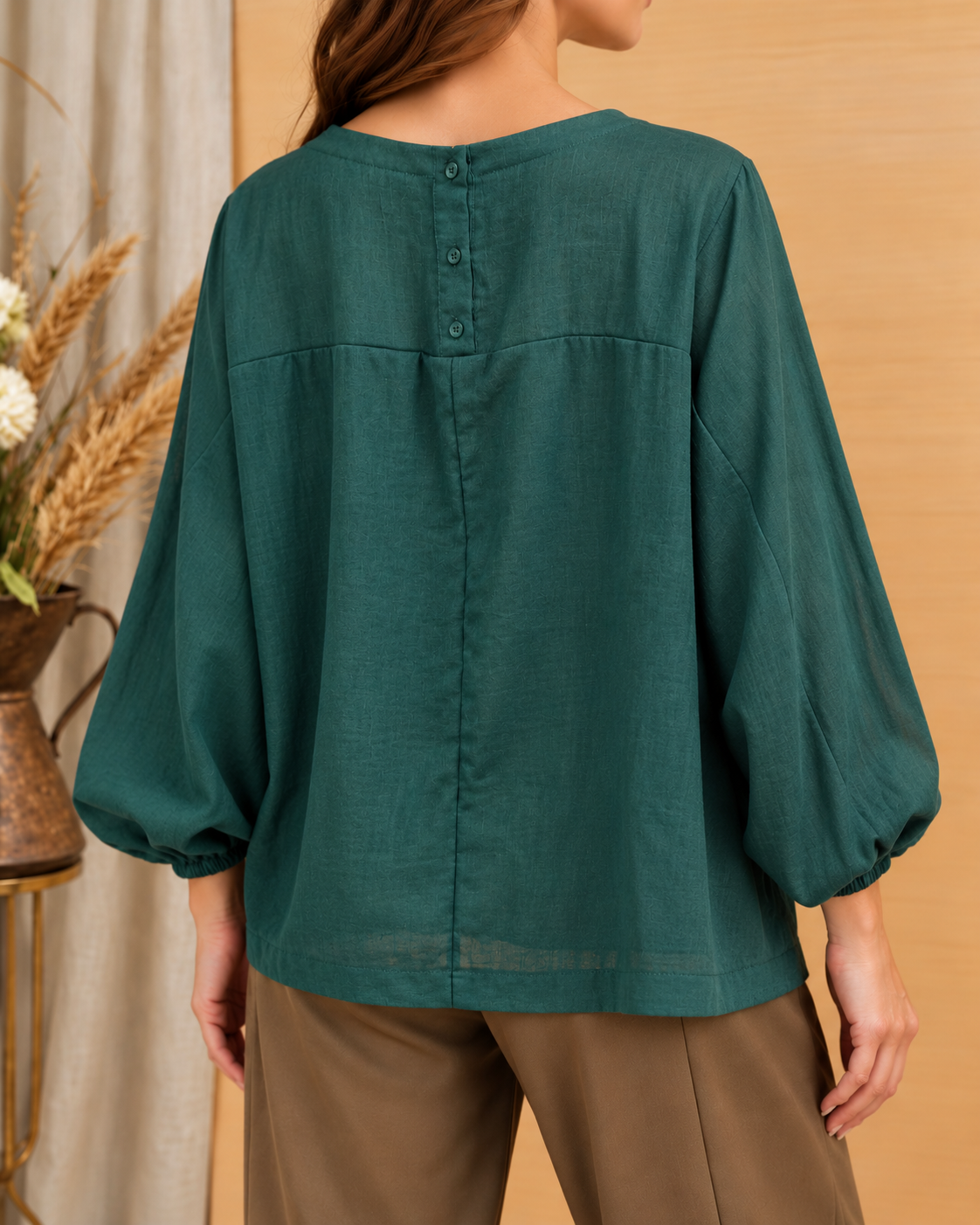 Blusa kimono - verde bottiglia
