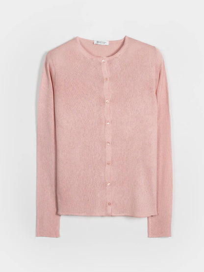 Vanessa Cardigan viscosa - Rosa Quarzo