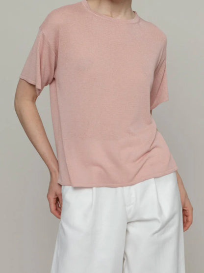 Virginia T-shirt viscosa - Rosa Quarzo